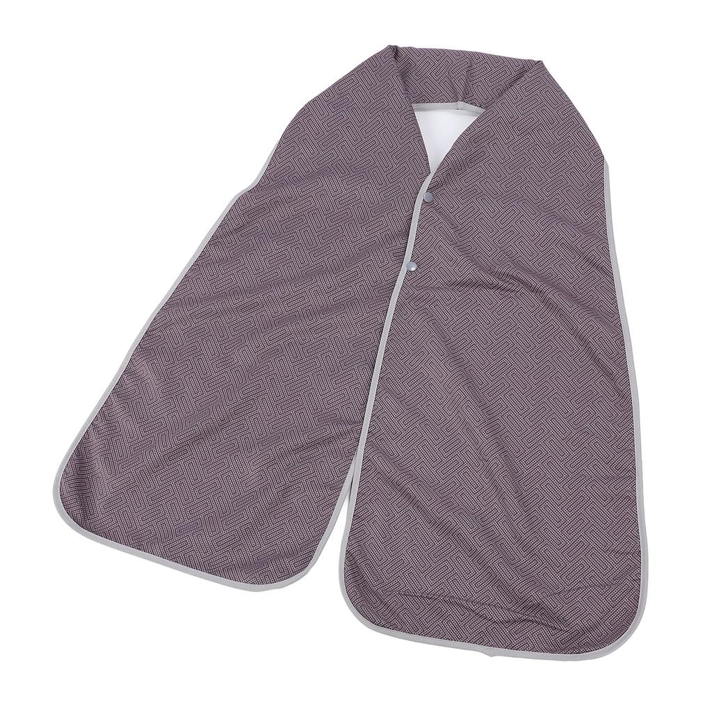 Adult Bib Scarf Double Sided Snap Button Skin Friendly Elderly Dining Clothing Protector for Eating