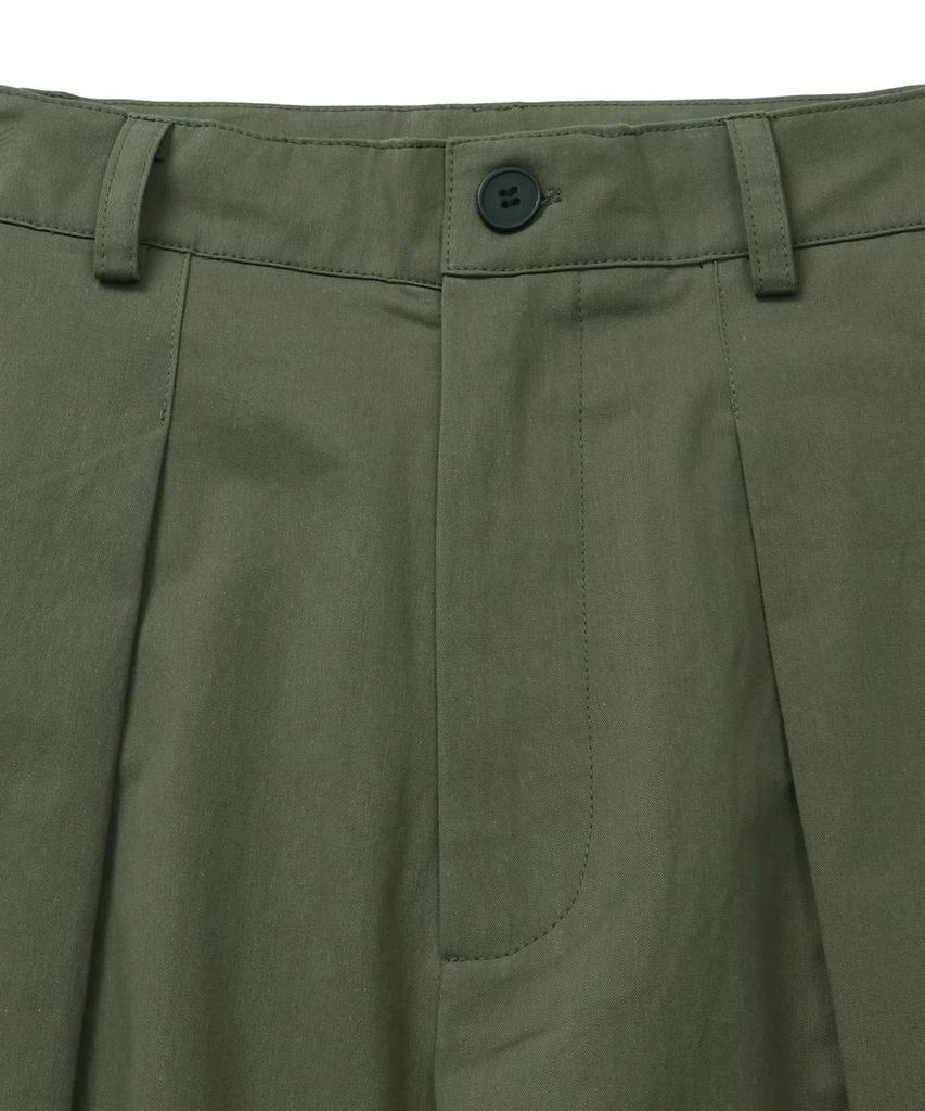 CONNECT KINLOCH Deep One-Tuck Cotton Pants (Khaki)