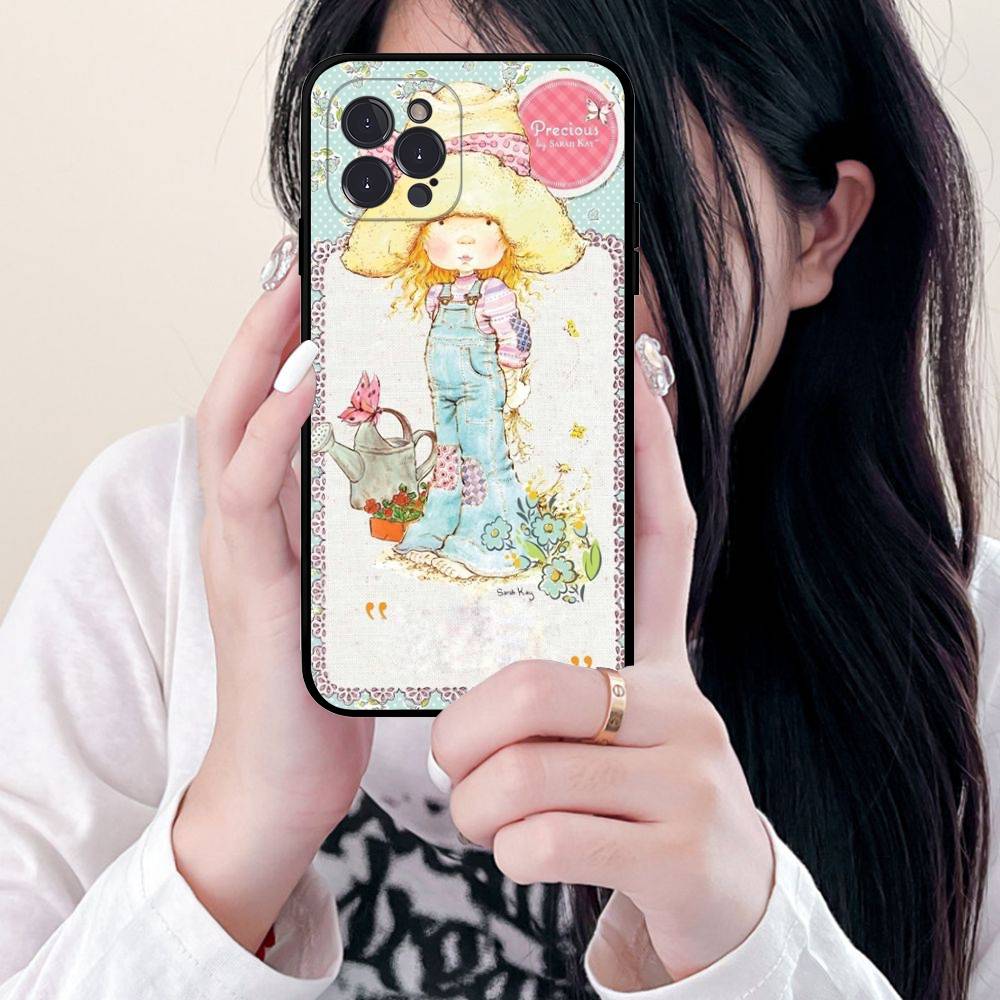 Sarah Kay Girls Cute Soft Back Phone Cover Case For IPhone 17 16 Pro Max 15 12 11 16e 13 Mini 14 15 Plus