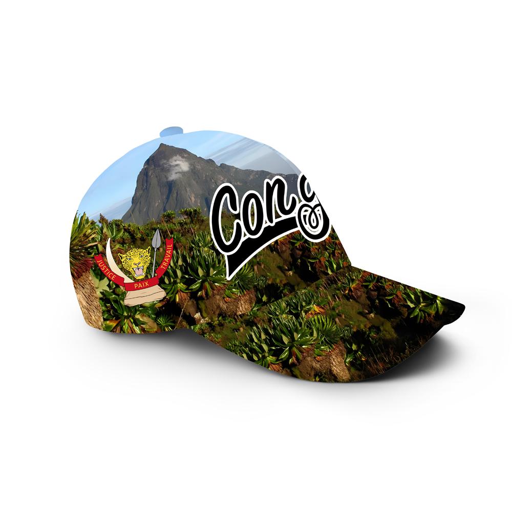 Zaire Maschio Fai da Te Personalizzato Nome Numero Zar Cappello Casual Bandiera Nazionale Za Paese del Congo Repubblica Francese Stampa Testo Foto Cappellino da Baseball