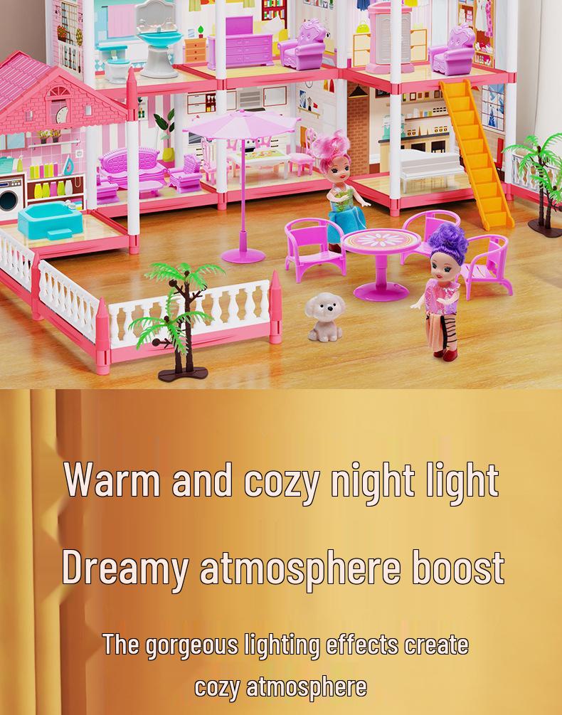 Children's Pretend Play Castle Dollhouse - Educational, Assembled, Birthday Gift for Girls