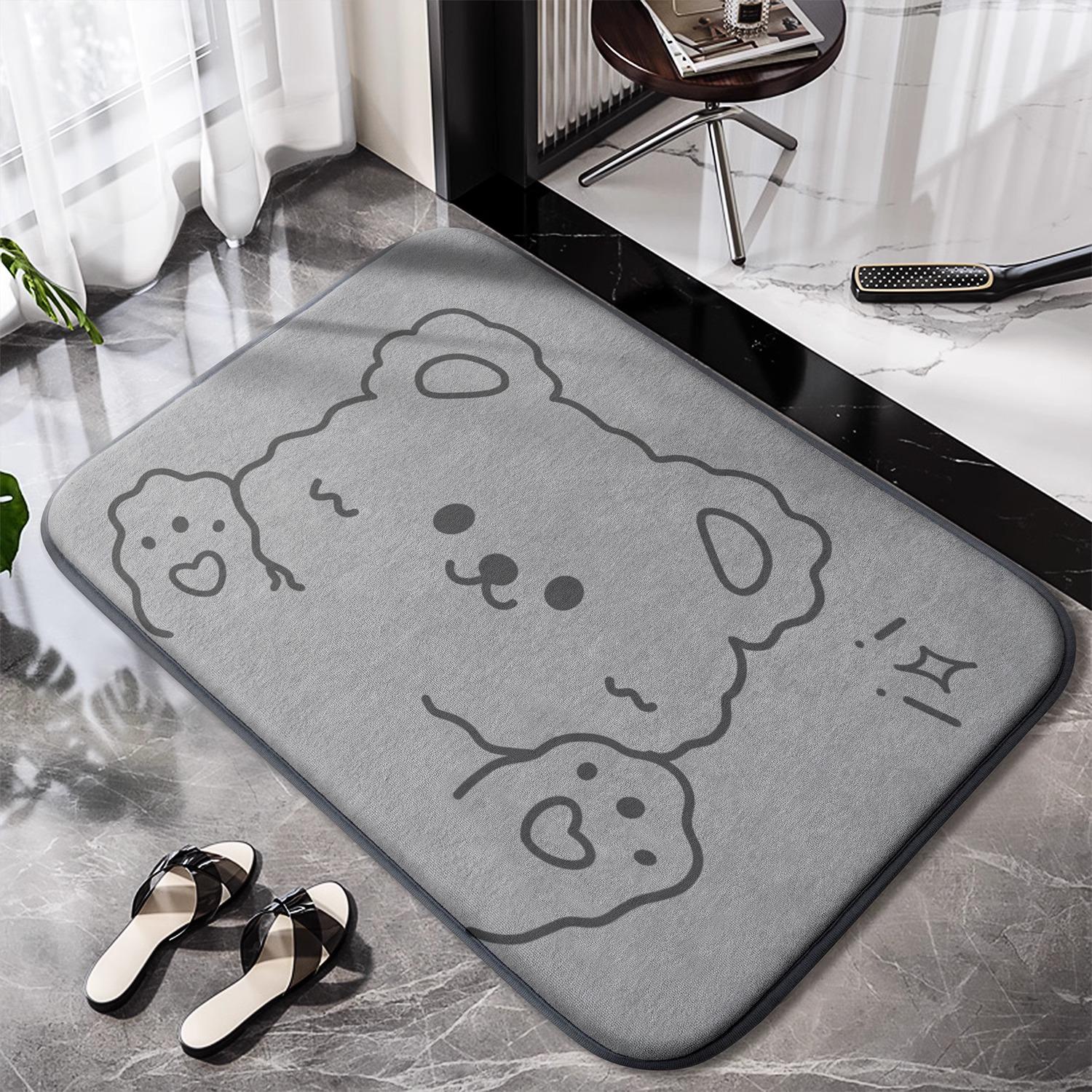

2025 New Style Non-Slip Absorbent Bathroom Mat - Thick Memory Foam Toilet and Entrance Mat 40*60cm 1.6cm thick