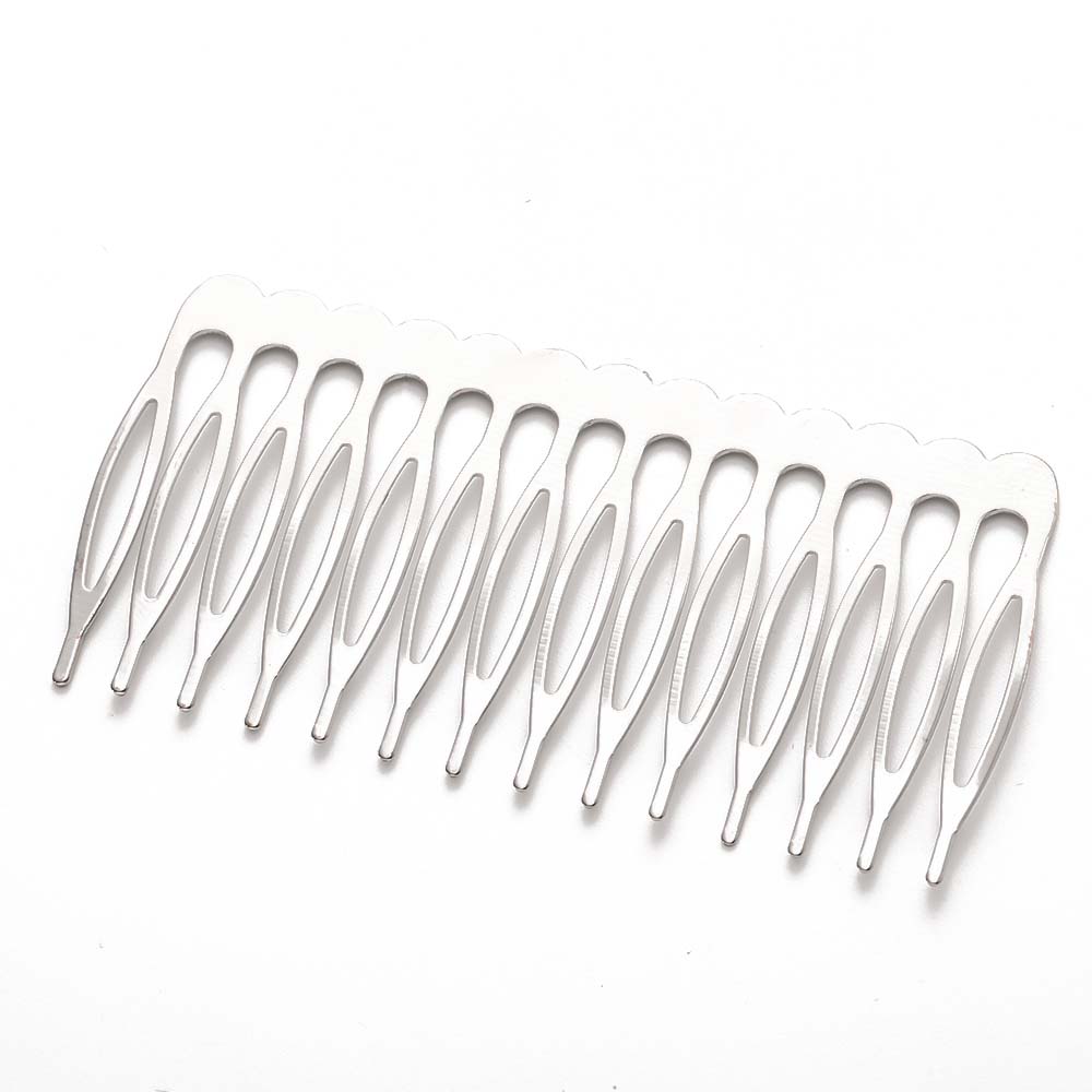 

10 шт. 5/8/10/12/18/22 зубца Металлическая боковая заколка-гребень для волос для женщин Свадебная фата для укладки Поделки Инструмент для изготовления ювелирных изделий