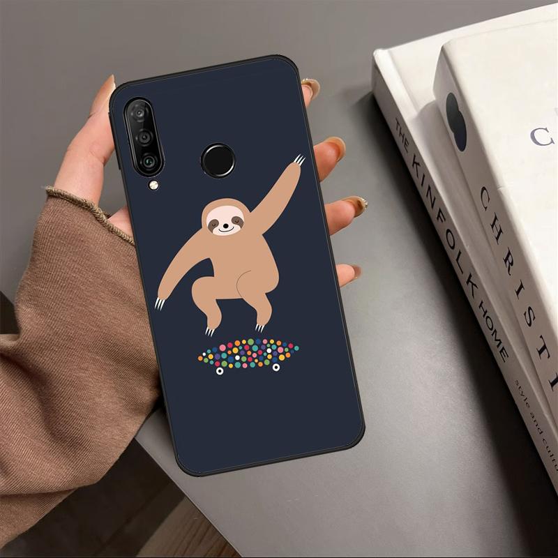 Funny Cute Sloths For Huawei P40 P20 P30 Lite P60 Pro Nova 12i 12s 11i 10 9 SE 5T Y91 Y90 Y60 Y70 Y72 Y61 Case