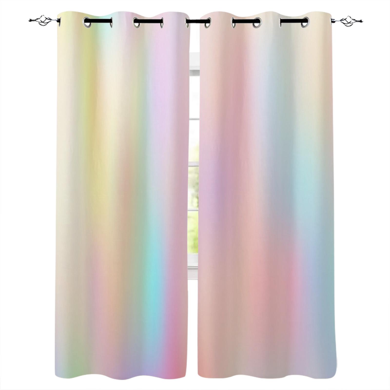 

Rainbow Tie-Dye Color Ethnic Style Blackout Curtains For Living Room Bedroom Printed Window Treatment Drapes Home Decor W135 x H60cm