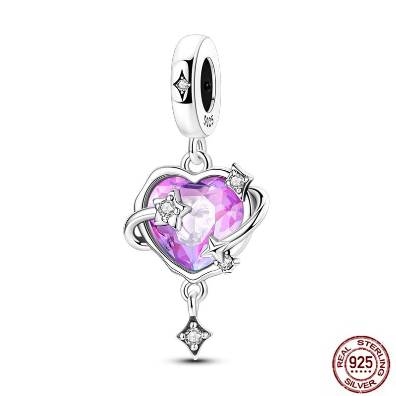 Copper Loveheart Charms Beads Cute Cat Panda Poker Phone Charm Pendant Fit Original Bracelet Diy Jewelry Women Gift