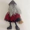 Eerie Apron Witch with Broom Suspended Decoration Chilling Adorment for Halloween Parties and Event Festives Ornament