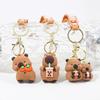 Creative Cute Capybara Keychains For Car Keychain Anime Cartoon Capibala Pendant Women Doll Keyring Charm Holiday Gifts Jewelry