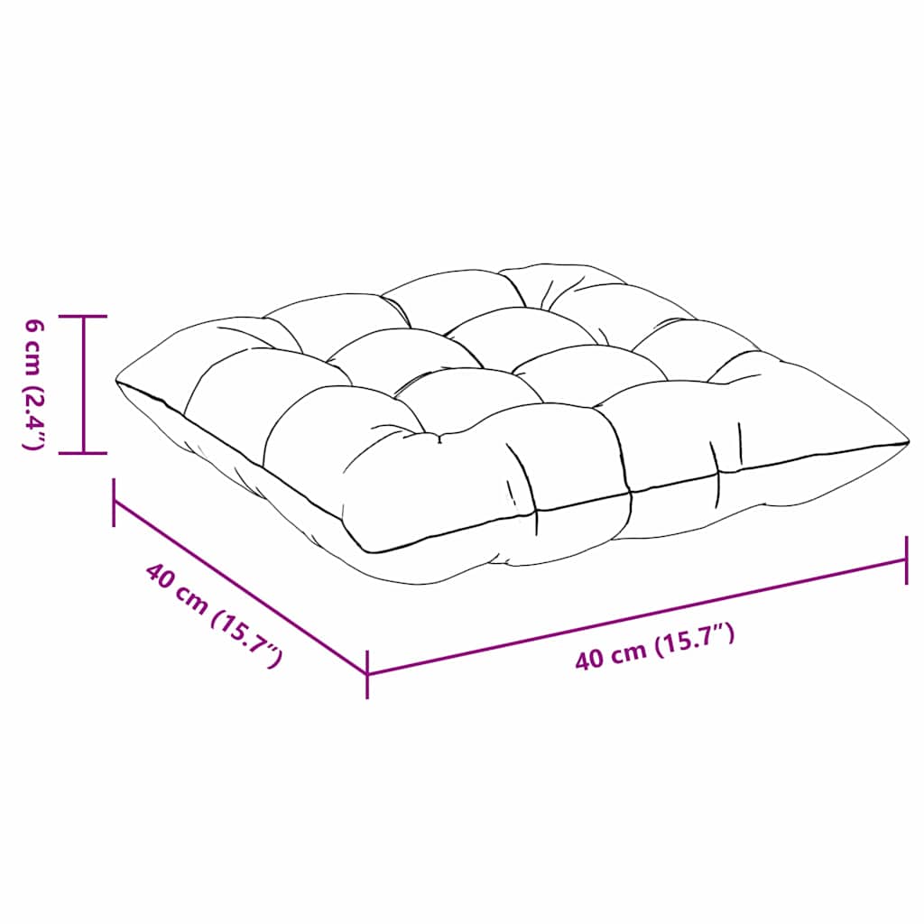 Seat Cushions 4 Pieces Taupe 40 X 40 X 6 Cm Microfiber