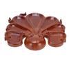 Food Serving Tray Unique Reusable Wooden Food Serving Platter for Nuts Snacks Charcuterie Cheese Fruit