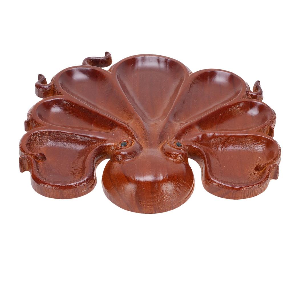 Food Serving Tray Unique Reusable Wooden Food Serving Platter for Nuts Snacks Charcuterie Cheese Fruit