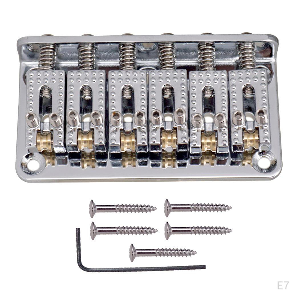 Фиксированный бридж для электрогитары Hardtail серебряный — фото 10