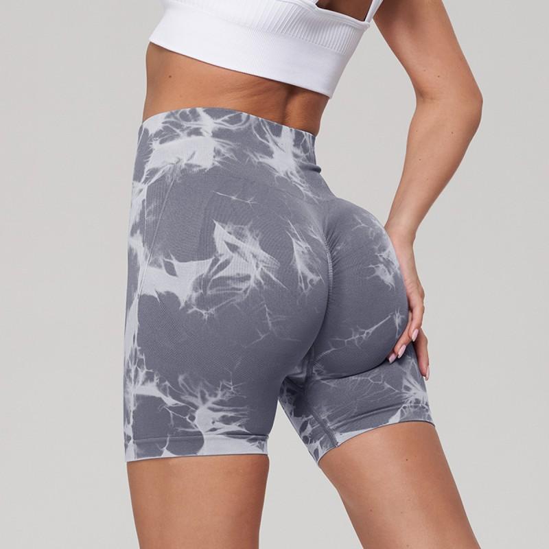 High Waist Seamless Smiling Tie-Dye Yoga Leggings Women Elasticity Slimming Fitness Pants