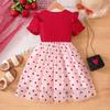 Girls' Korean Style Princess Dress - Summer 2025, Puffy Tulle, Cotton Short Sleeve