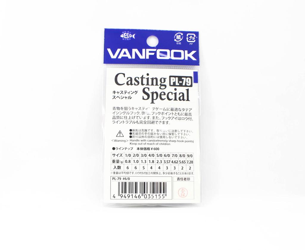 Vanfook PL-79 Casting Special Jednoháček Velikost 6/0 (5155)