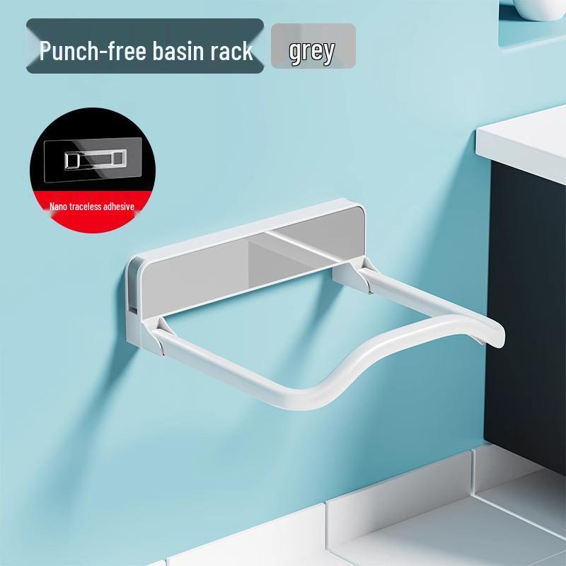 

Складная полка-присоска для раковины в ванной без гвоздей