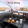 For Tesla Model 3/Y Front Seat Tri-Fold Folding Tray Table Multifunctional Car Laptop Desk Portable Work Station