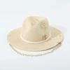 Zomer Strooien Hoeden voor Dames Lint Decoratie Elegante Dames Feestjurk Hoeden Reizen Strand Zon Hoed Chapeau Femme