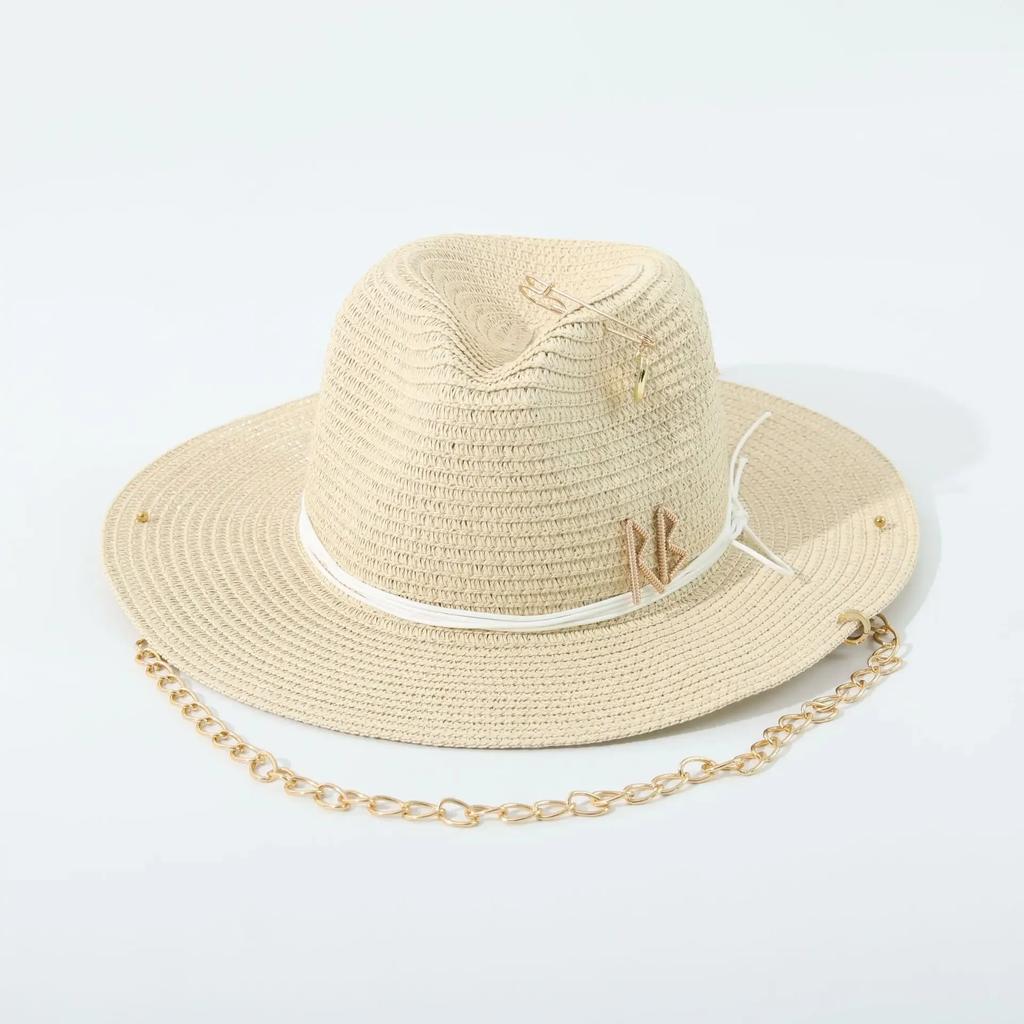 Zomer Strooien Hoeden voor Dames Lint Decoratie Elegante Dames Feestjurk Hoeden Reizen Strand Zon Hoed Chapeau Femme
