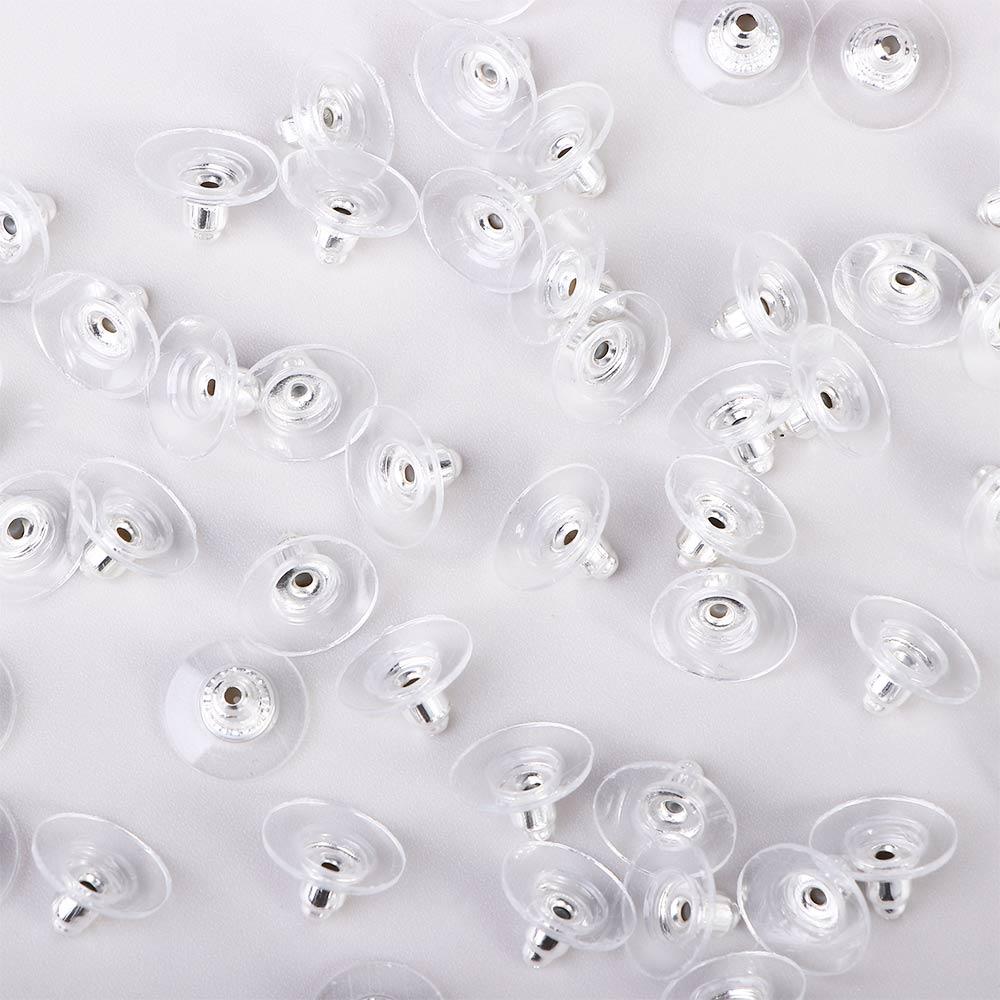 Findings Accessories Clear Fashion Ear Stud Backs Stopper Plugs Earring Pads Earring Back Stoppers