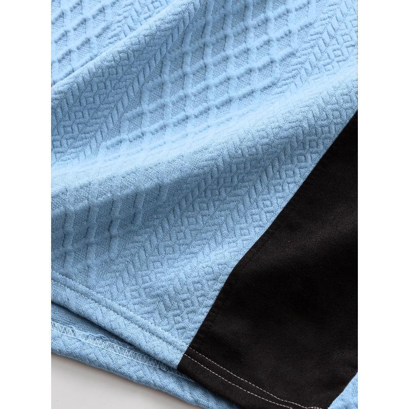 Men's Jacquard Short Sleeve Casual T-Shirt.