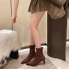Leopard Print Women Ankle Boots Fashion Elegant Dancing Party Prom Shoes High Heel Women's Modern Short Booties