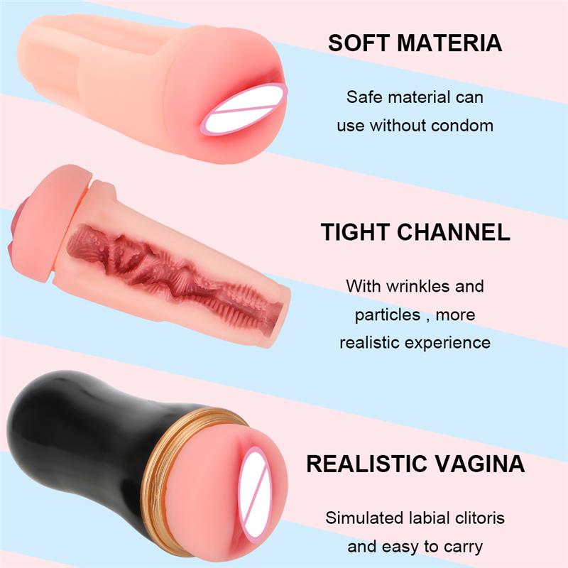 Male Masturbator Vaginal For Men 18 Sexy Toys Penis Pump Glans Sucking Sex Goods Adult Vagina Real Pussy Erotic Products 16cm
