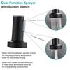Rozin Matte Black Kitchen Faucet Deck Mounted Mixer Tap 360 Degree Rotation Stream Sprayer Nozzle Kitchen Sink Hot Cold Taps