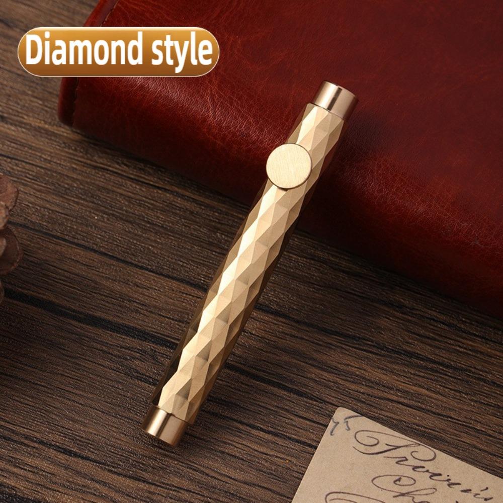 Scalable Metal Fountain Pen Artist Writing Mini Pocket Pen Student Vintage Brass Pens Stationery Diamond Style