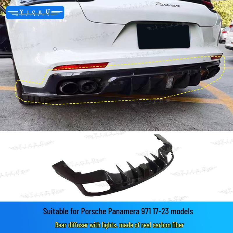 Porsche Panamera 971 Carbon Fiber Body Kit: Front & Rear Lip, Side Skirts, Spoiler, Hood (2017-2023)