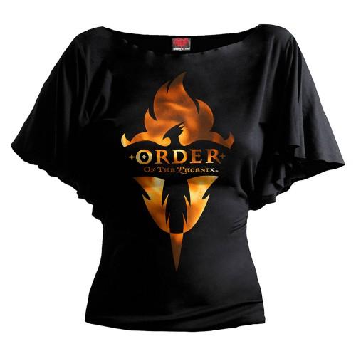 HARRY POTTER Womens/Ladies The Order Of The Phoenix Back Print Boat Neck T-Shirt