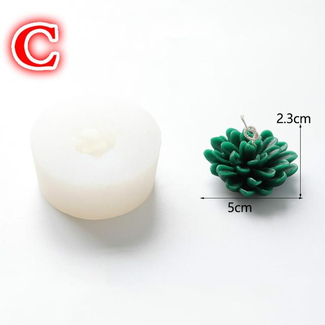 3D Succulent Plants Candle Mold Cactus Silicone Mold Candle Holder Mold Gypsum Plaster Silicone Mould Candle Mould