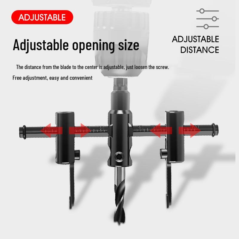 Adjustable Aircraft Hole Saw for Wood, Gypsum, Plastic, with Drill Bit Ejector