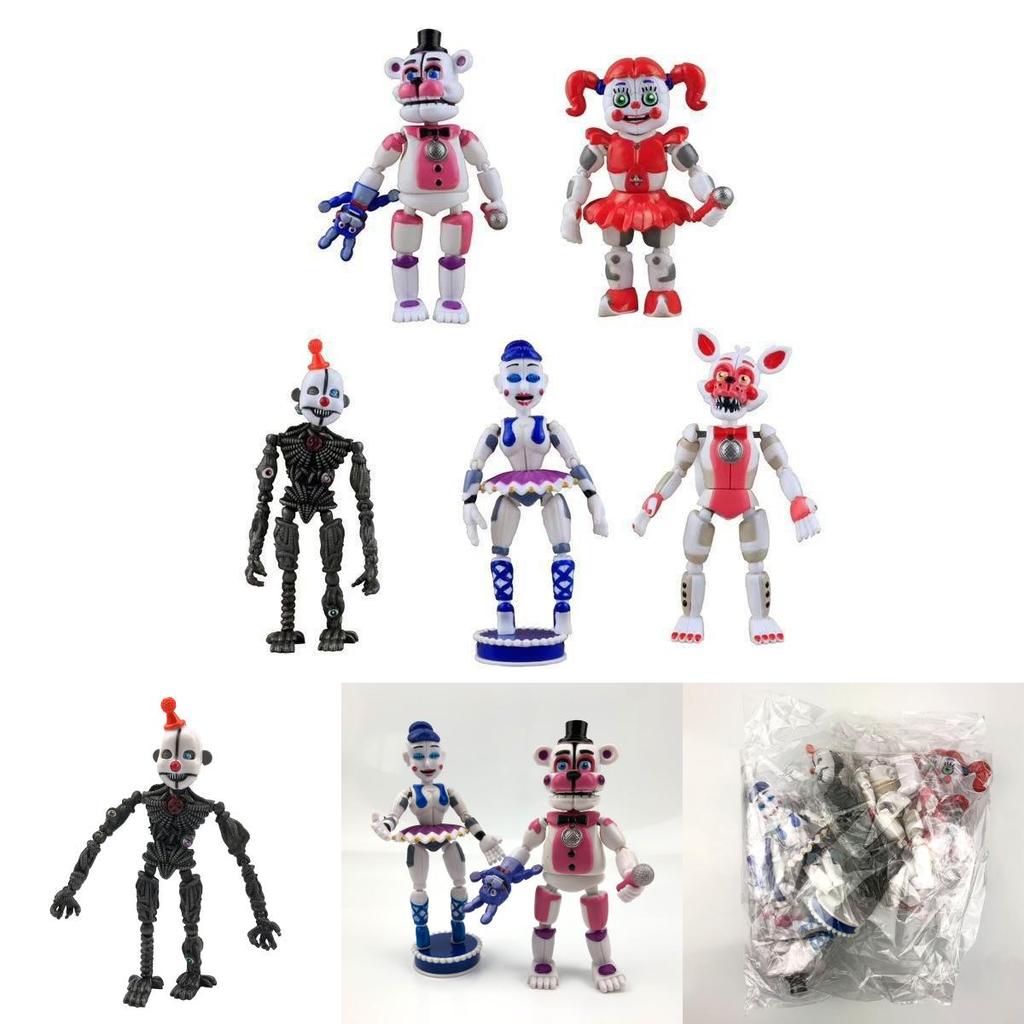 5pcs Fnaf Five Nights At Freddys Light Up Action Figures With Vibrant Colors And Unique Styles For Kids Collectors And Gifts