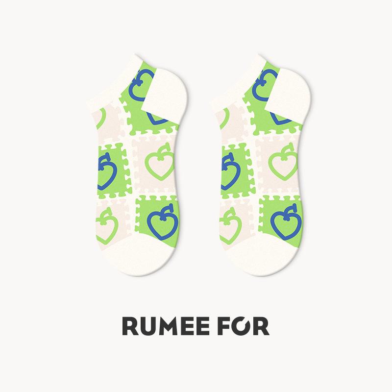 5 Pairs of Women's Summer Thin Shallow Mouth Lovely Breathable Short Boat Socks