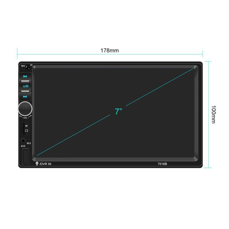 Autorádio 7" 2Din audio Stereo Bluetooth Zadní kamera Vestavěný systém DVR do auta
