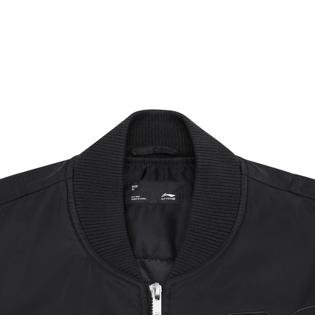 Li Ning Sports Lifestyle Series Baseball Collar Embroidered Pattern Couple Cotton Jacket Unisex jackets AJMW199-1