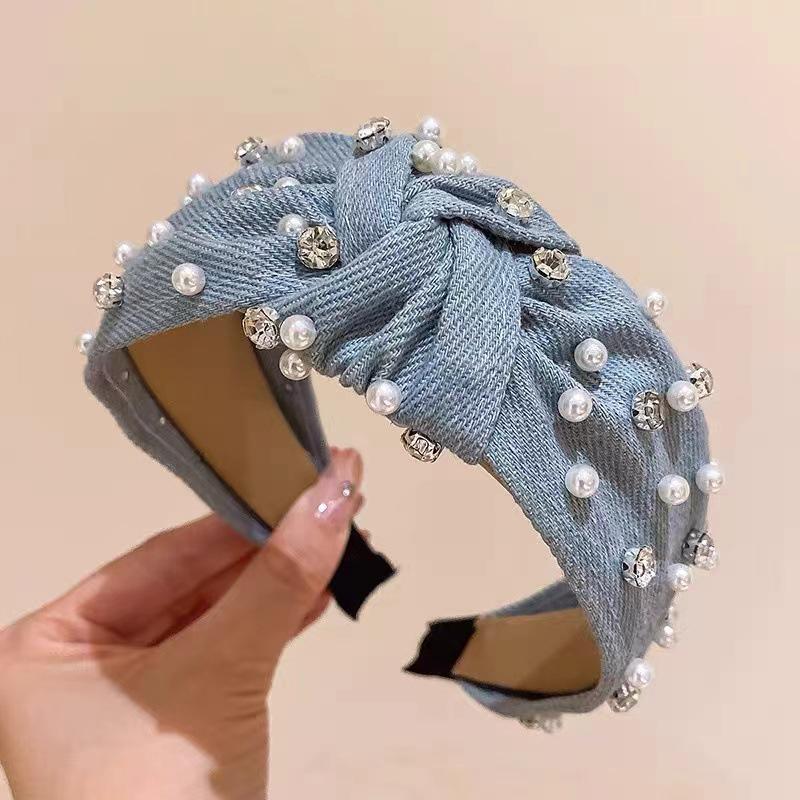 Koreanisches Strass-Tüll-Stirnband: Elegantes, vielseitiges Haaraccessoire für leichten Luxus