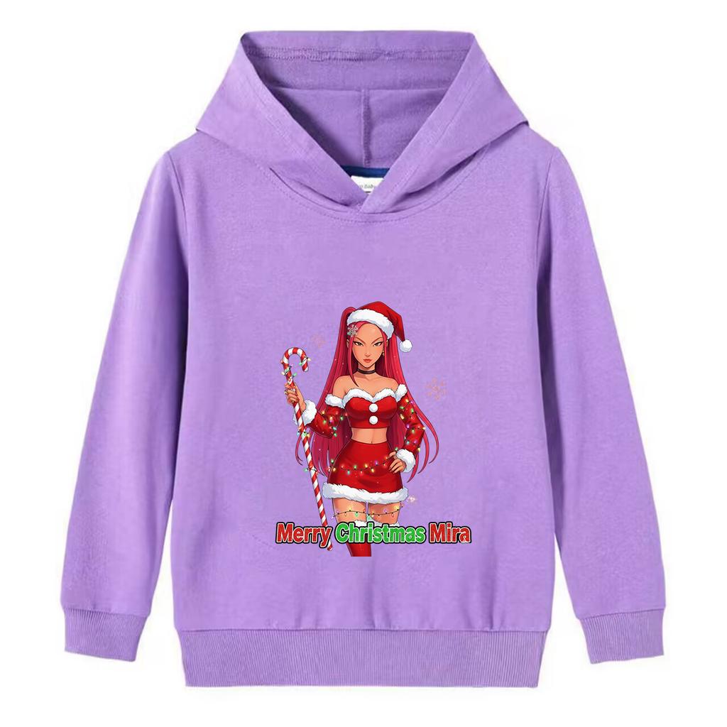Frohe Weihnachten! Hexenjagd Mädchen und Jungen Kapuzenpullover, Neuartiger Weihnachts-Pullover, Feiertags-Pullover, Sweatshirt