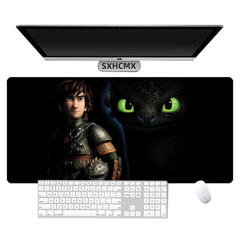 Anime Toothless Fury Dragon Mousepad HD Printing Computer Gamers Locking Edge Nonslip Mouse Pad XXL Keyboard PC Desk Pad