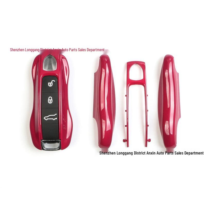 Porsche Starlight Ruby Red Key Shell for Macan, Cayenne, Panamera, 718
