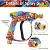 BEAR FORCE Pressure Washer Spray Gun Power Washer Short Gun with M22 Inlet-14mm & Foam Cannon Foam Gun with 5 Nozzles Tips #035