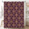 Purple and Gold Geometric Shower Curtain Decorative Bathroom Liner for Home Bath Accessories (69x72 in)