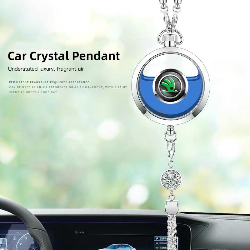 For Skoda Octavia Kodiaq Fabia Superb Karoq Yeti Rapid Mk3 A4 Car Pendant Perfume Bottle air freshener Interior Accessories lcvr69