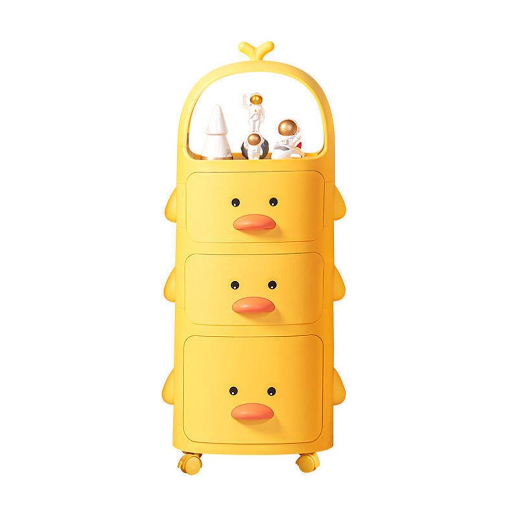 Organizer Storage Cabinet with Wheels Space Saving Multi-Layer Portable Cosmetic Rack