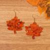 Women's Maple Leaf Sequin Earrings - Autumn & Winter Fashion Accessories