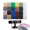 24 Color Clay Beads for Bracelet Making, Flat Clay Beads with Storage Box for DIY Jewelry Bracelet Necklace Making