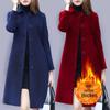 Women's British Style Mid-Length Woolen Coat - 2025 Spring/Autumn Slim-Fit Overcoat and Suit