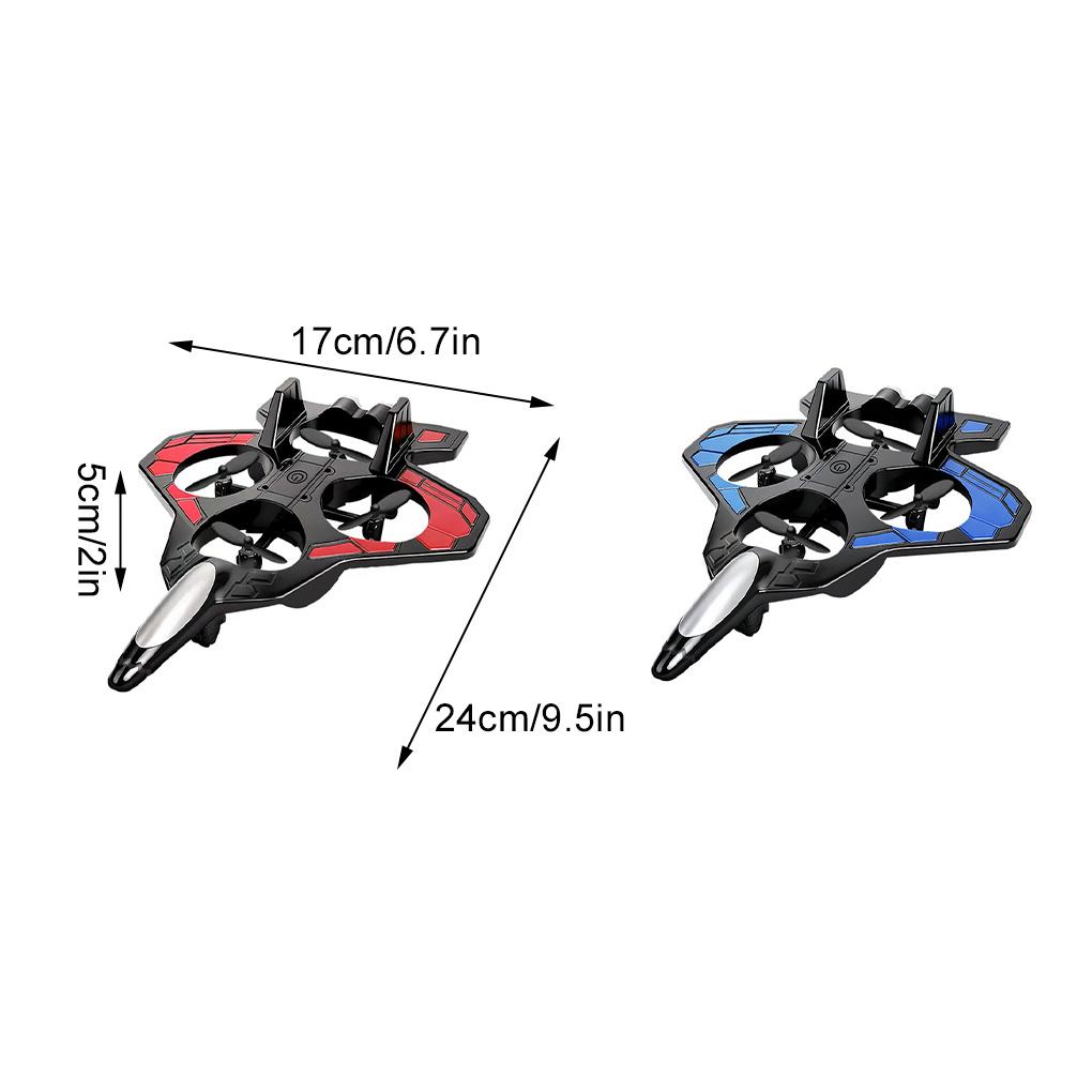 E72 Foam RC Aircraft 360 ° Turn Remote UAV LED Lights Stunt Intelligent Fixed Height Hover Control Fighter Toy