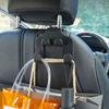 Multifunctional 4 In 1Car Seat Back Hook Double Head Phone Hanger Headrest Hanging Bag Storage Hanger Car Interior Accessories